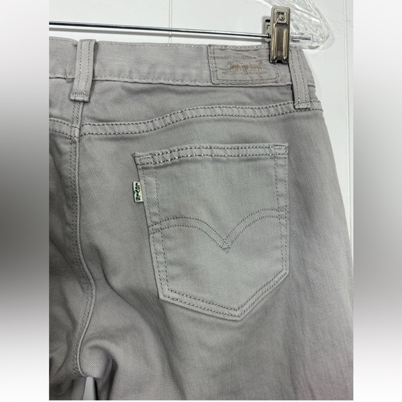 Levis Womens Sz 6M Ultra Low Bootlet Gray Denim Jeans Cotton Stretch Button - Picture 6 of 12